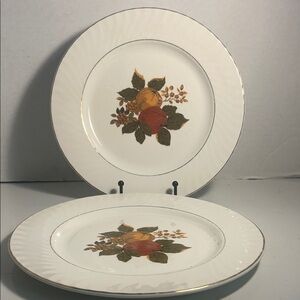 English Harvest Dinner Plates 10 inch Enoch Wedgewood